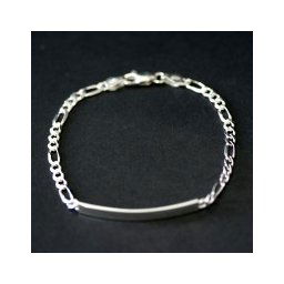 Pulseira de Prata 925 Chapeado 4.5 cm de Comprimento 4 mm de Largura