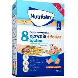 Papa 8 Cereais com 4 Frutas Láctea 250g 6 Months