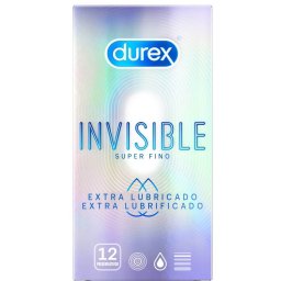 Invisible Extra Lubrificado Preservativos 12 un.