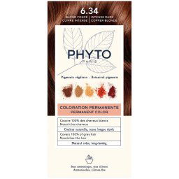 Phytocolor Coloração Permanente 1 6.34 Intense Dark Copper Blonde