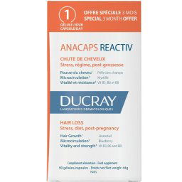 Anacaps Reactiv Queda de Cabelo Reacional 3x30 Caps 1
