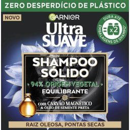 Ultra Suave Shampoo Sólido Carvão Magnético & Óleo Semente Preta 60g