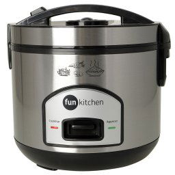 PANELA ELETRICA DE ARROZ FUN KITCHEN 220V FAZ 6 XICARAS - INOX