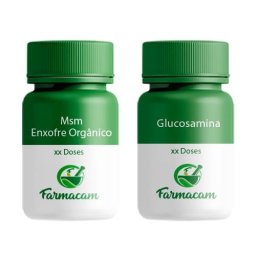 Glucosamina 500mg 90 doses + MSM Enxofre Orgânico 400mg 60 doses