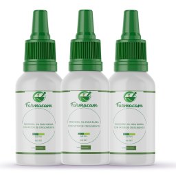 3 Minoxidil 5% Para Barba Com Fator De Crescimento 60g