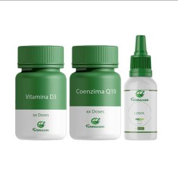 Kit Vitamina D3 10.000UI 0+ Lugol 5% Iodo + Coenzima Q10 100mg