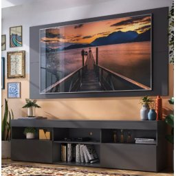 RACK ESTANTE COM PAINEL PARA TV 65 MULTIMOVEIS - C/ 3 PRATELEIRAS E 2 PORTAS - MDP