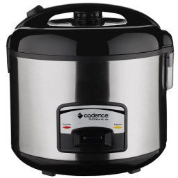 PANELA ELETRICA DE ARROZ CADENCE 700W INOX/PRETA FAZ 10 XICARAS