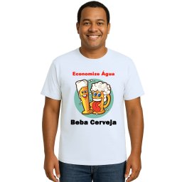 Camiseta Economize Água Beba Cerveja Personalizada