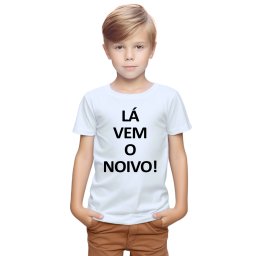 Camiseta Lá Vem O Noivo Casamento Personalizada