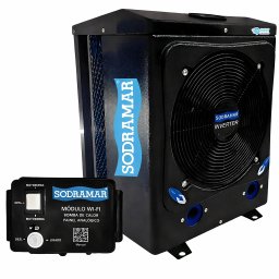 Trocador de Calor Inverter Sodramar TIV-15 para Piscinas, Spas, Ofurôs e Hidromassagens até 16.000 Litros com Módulo Wi-Fi