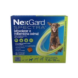 NexGard Spectra M Antipulgas, Carrapatos e VermÃ­fugo para CÃ£es 7,5Kg a 15Kg Caixa com 3 Comprimidos