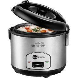 PANELA ELETRICA DE ARROZ FUN KITCHEN FAZ 6 XICARAS 500W 220V INOX