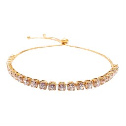 Pulseira Regulável Riviera de Zircônias | PRISMI | 4mm