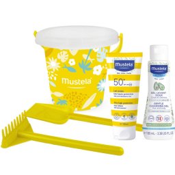 Leite Solar de Rosto e Corpo 100mL + Gel Lavante 100mL + Brinquedos de Praia 1 SPF50+