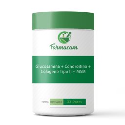 Glucosamina + Condroitina + Colágeno Tipo II + MSM