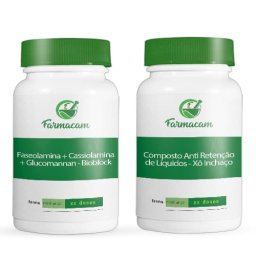 Kit - Xô Inchaço e Bioblock - Faseolamina + Cassiolamina + Glucomannan