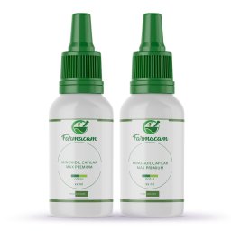 Kit 2 frascos gotas Minoxidil capilar Max premium 120ml