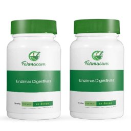 Kit 2 Potes Enzimas Digestivas 60 doses