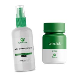 Kit Men Power Spray - Tadalafila + Arginina + Triptofano com Long Jack