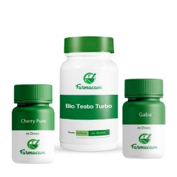 Kit Epimedium icariin + Associações (Bio Testo Turbo) + Gaba + Cherry Pure