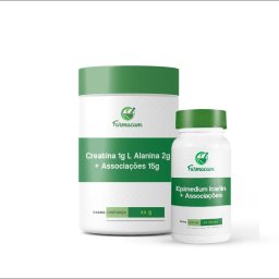 Kit Epimedium Icariin + Associações - 30 Doses e Creatina 1g L Alanina 2g + Associações 15g
