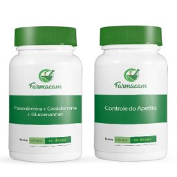Kit Faseolamina + Cassiolamina + Glucomannan com Controle do Apetite