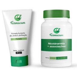 Kit Nicotinamida + Associações 30 doses e Alprostradil + Associações 15g - Libido Feminino