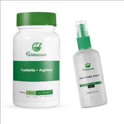 Kit Tadalafila com Arginina 60 doses e Spray Sublingual com Tadalafila + Associações 15 ml