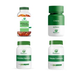 Kit TPC + Líbido - Protetor Hepático + Crisina + Óleo de Primula + Tribulus Turbinado