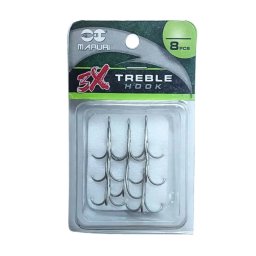 Garateia Maruri 3X Treble Hook - Nº 02 - com 08 Pcs
