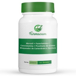 Morosil + Faseolamina + Cassiolamina + Picolinato de Cromo - Bloqueador de Carboidrato e Gordura