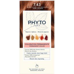 Phytocolor Coloração Permanente 1 7.43 Golden Coppery Blonde