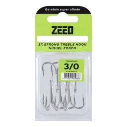 Garatéia Zeeo 3X Treble Hook Tamanho 3/0