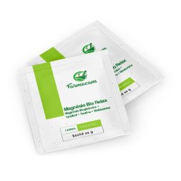 Magnésio Bio Relax - Magnésio Bisglicinato + Inositol + Taurina + Melatonina - Sabor Laranja