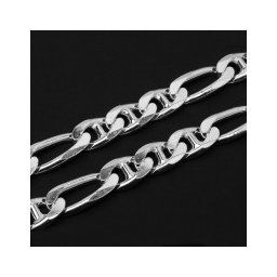 Corrente / Colar de Prata Fígaro 50 cm 10mm
