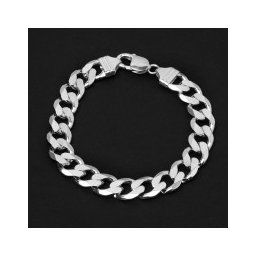Pulseira de Prata de Elos 12 mm / Comprimento 18 cm