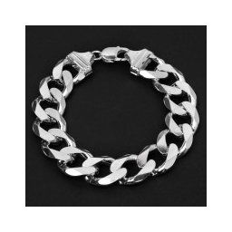 Pulseira de Prata de Elos 15 mm / Comprimento 18 cm