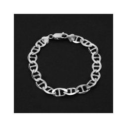 Pulseira de Prata de Elos 9 mm / Comprimento 18 cm 9mm