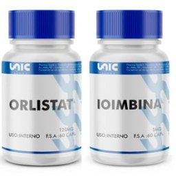 Kit Orlistat 120mg 60 Caps + Ioimbin 5mg 60 Caps