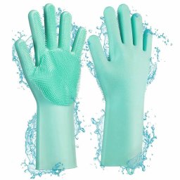 Luva de Silicone Lava Louça Mágica Verde CBRN19786