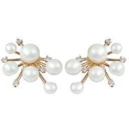 Brinco de Pérolas Shell com Zircônias | STRELITZIA
