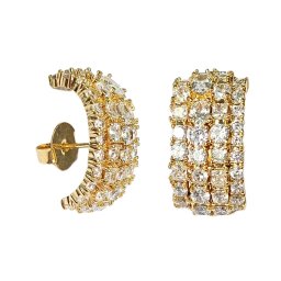 Brinco Ear Hook de Zircônias | SORAYA