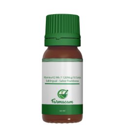 Vitamina K2 Mk-7 120Mcg/10Gotas Sublingual - Sabor Framboesa