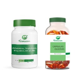 Kit Melatonina, Triptofano, Magnésio, Vit B3, B6 + Óleo de Coco