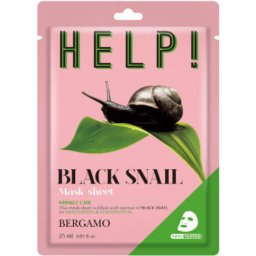 Help Black Snail Máscara de Tecido 1