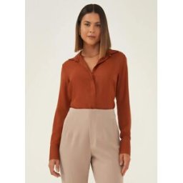 Principessa Camisa Manga Longa Nivea Terracota - female