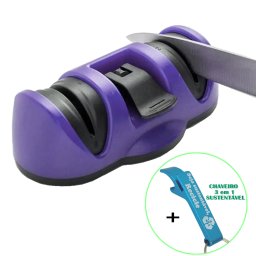 Afiador de Facas Amolador com Ventosa Roxo + Chaveiro CBRN19731