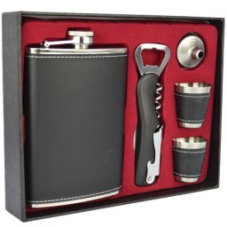 Cantil De Bolso Porta Bebida Whisky Liso preto CBRN113722