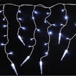 Cascata Luminosa Gotas Gelo 110v 100Leds Colorida 250 cm x 40 cm altura